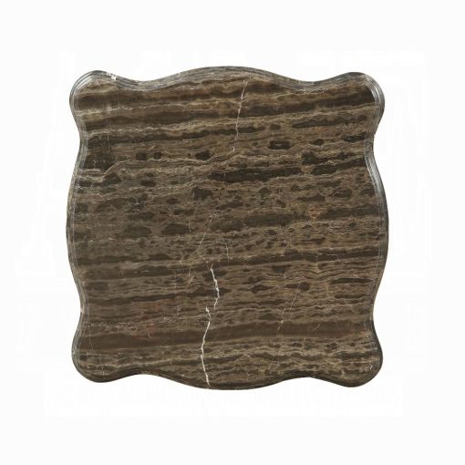 Acme Eustoma Natural Marble Top & Walnut End Table - Image 3