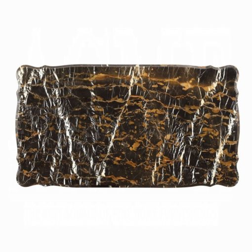 Acme Forsythia Natural Marble Top & Walnut Coffee Table - Image 2