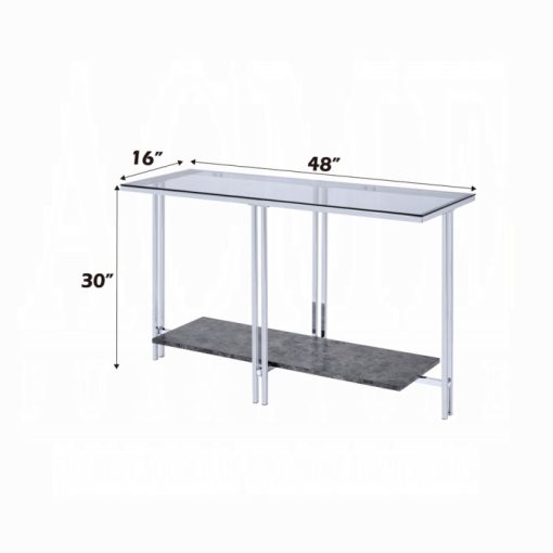 Acme Liddell Chrome & Glass Sofa Table - Image 2
