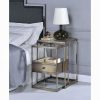 Acme Enca Antique Brass & Clear Glass Nesting Table Set
