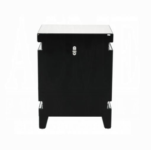 Acme Lotus Mirrored, Faux Ice Cube Crystals Accent Table - Image 4