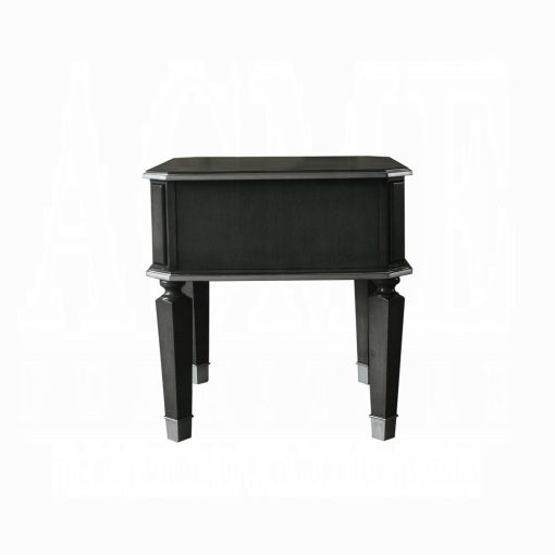 Acme House Beatrice Charcoal & Light Gray End Table - Image 13