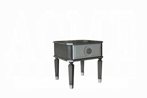 Acme House Beatrice Charcoal & Light Gray End Table - Image 2