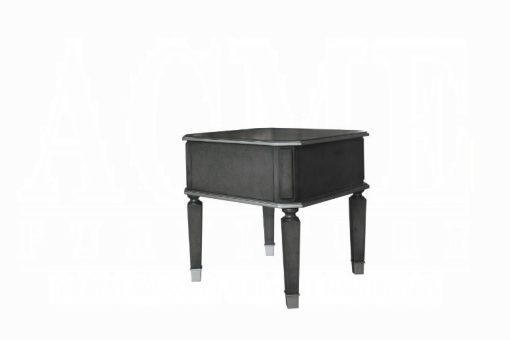 Acme House Beatrice Charcoal & Light Gray End Table - Image 5