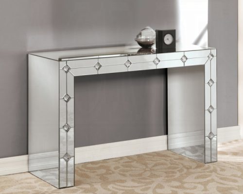 Acme Hessa Mirrored & Faux Rhinestone Console Table