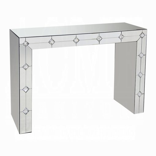Acme Hessa Mirrored & Faux Rhinestone Console Table - Image 2