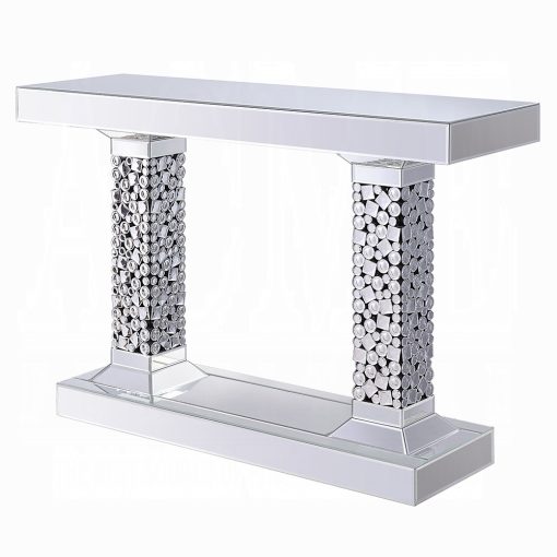 Acme Kachina Mirrored & Faux Gems Console Table - Image 2