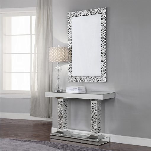 Acme Kachina Mirrored & Faux Gems Console Table - Image 6