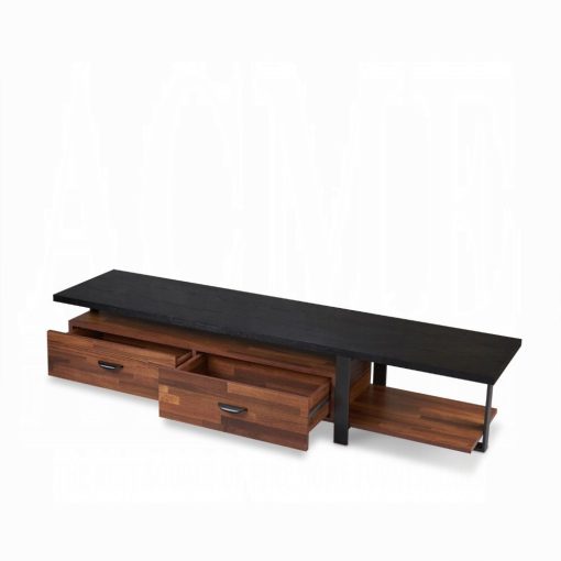 Acme Elling Walnut & Black TV Stand - Image 4
