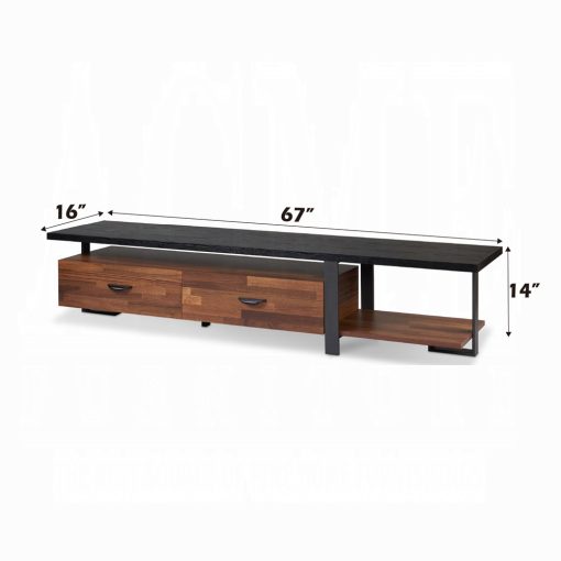 Acme Elling Walnut & Black TV Stand - Image 9