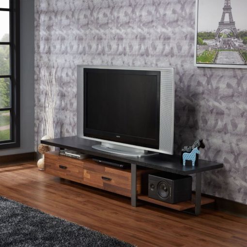 Acme Elling Walnut & Black TV Stand