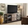 Acme Gorden Weathered Oak & Antique Silver TV Stand