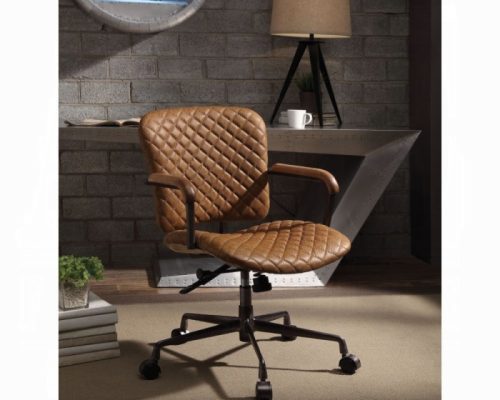 Acme Josi Coffee Top Grain Leather Office Chair