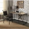 Acme Jodie Rustic Oak & Antique Black Writing Desk(Same AC00905)