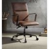 Acme Indra Vintage Chocolate Top Grain Leather Swivel Office Chair