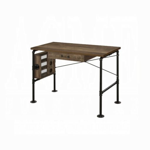 Acme Endang Weathered Oak & Black Writing Desk