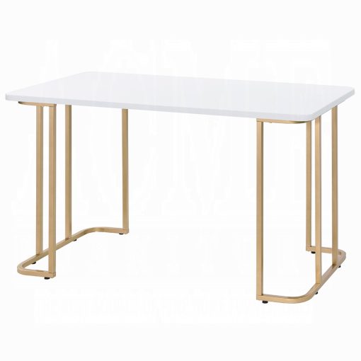 Acme Estie White & Gold Writing Desk(Same AC00902) - Image 2