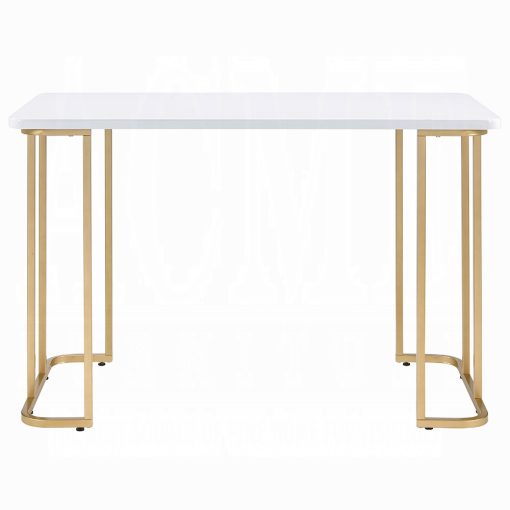 Acme Estie White & Gold Writing Desk(Same AC00902) - Image 3