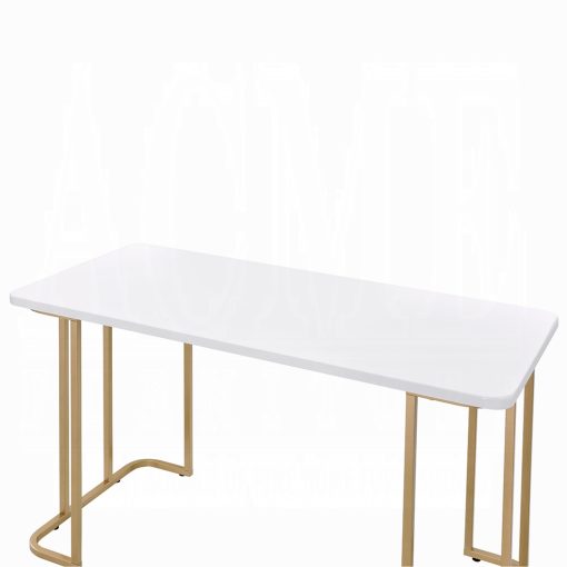 Acme Estie White & Gold Writing Desk(Same AC00902) - Image 4