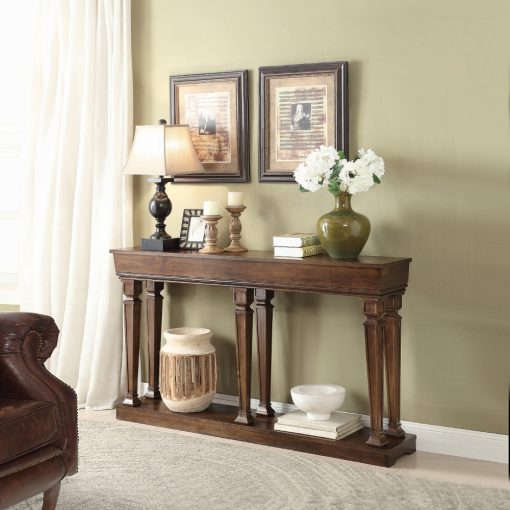 Acme Garrison Oak Console Table - Image 6