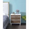Acme Lurel White & Weathered Oak Accent Table