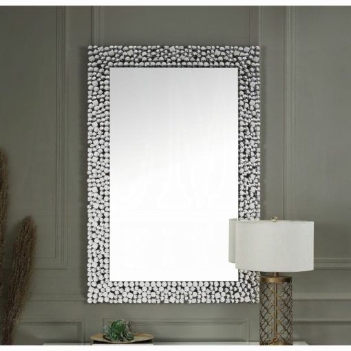 Acme Kachina Mirrored & Faux Gems Accent Mirror - Image 6