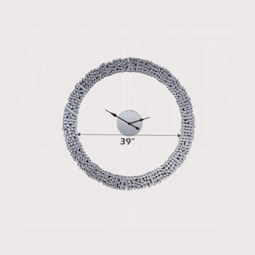 Acme Kachina Mirrored & Faux Gems Wall Clock - Image 3