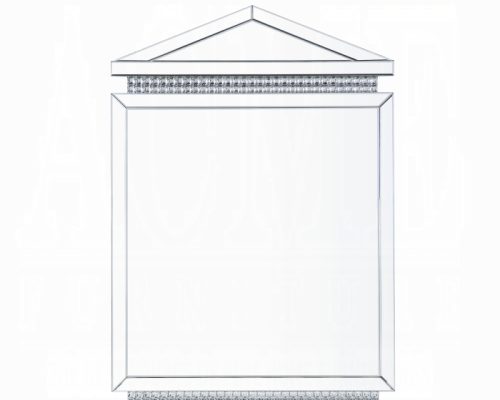 Acme Lotus Mirrored, Faux Ice Cube Crystals Accent Mirror