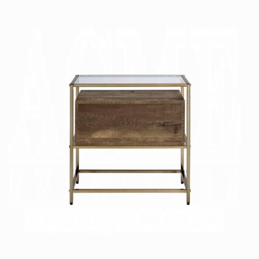 Acme Knave Walnut & Champagne Accent Table - Image 4