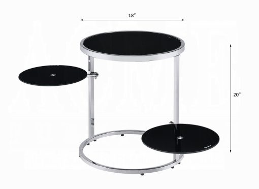 Acme Lynch Black & Chrome Accent Table - Image 6