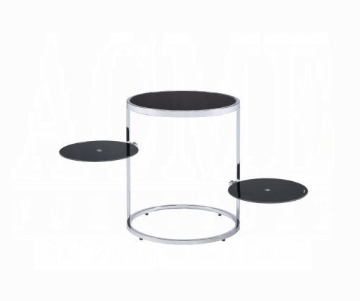 Acme Lynch Black & Chrome Accent Table - Image 5