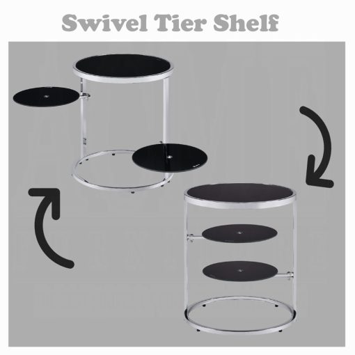 Acme Lynch Black & Chrome Accent Table - Image 7