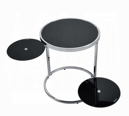 Acme Lynch Black & Chrome Accent Table - Image 4