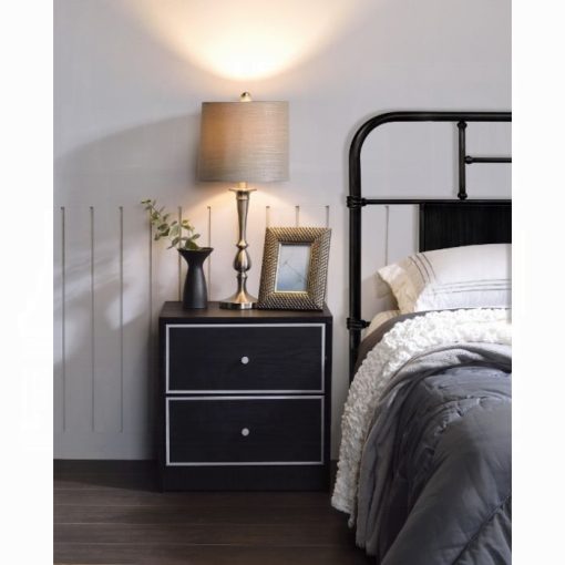 Acme Jabir Black & Silver Accent Table