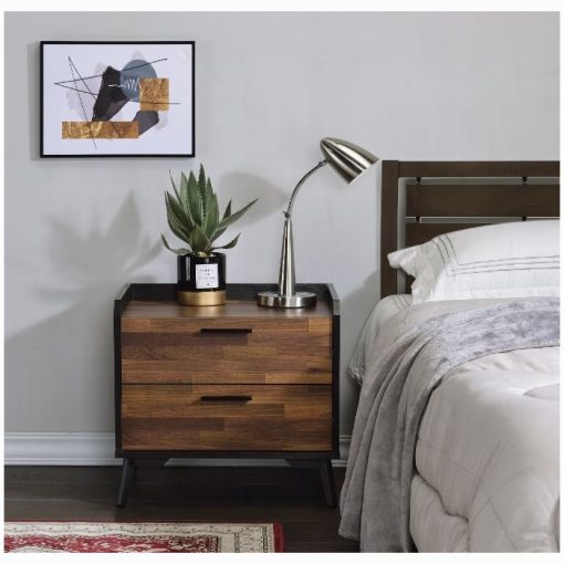 Acme Jiranty Walnut & Black Accent Table