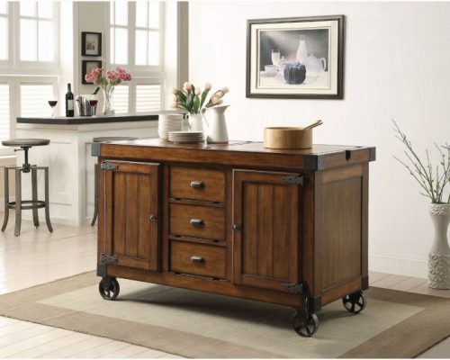 Acme Kabili Antique Tobacco Kitchen Cart