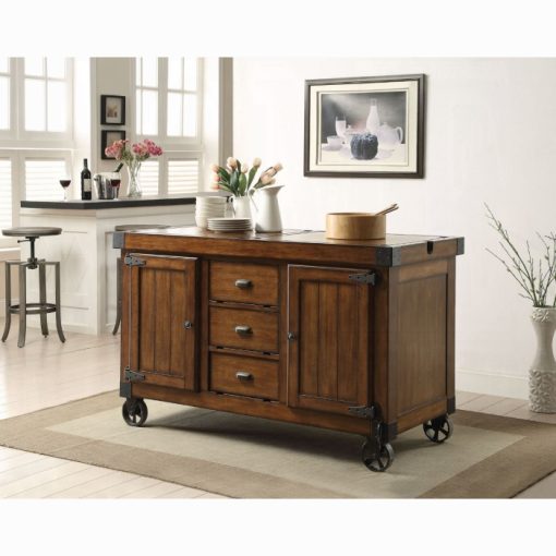 Acme Kabili Antique Tobacco Kitchen Cart