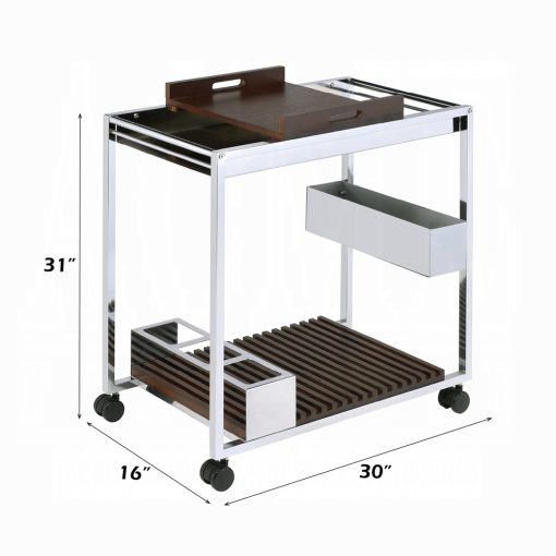 Acme Lisses Chrome Serving Cart - Image 4