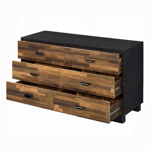 Acme Eos Walnut & Black Dresser - Image 4