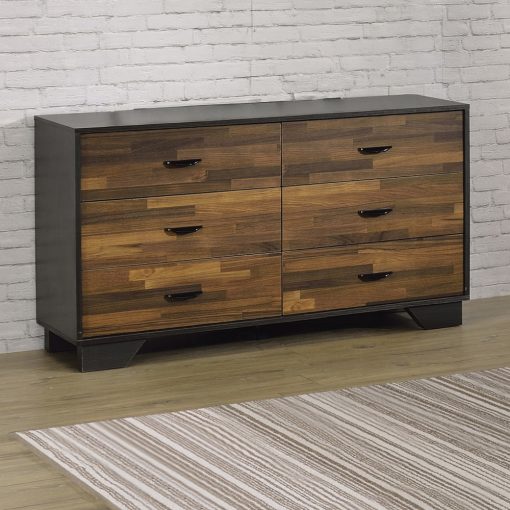 Acme Eos Walnut & Black Dresser - Image 5