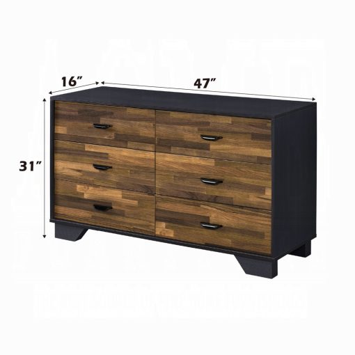Acme Eos Walnut & Black Dresser - Image 7