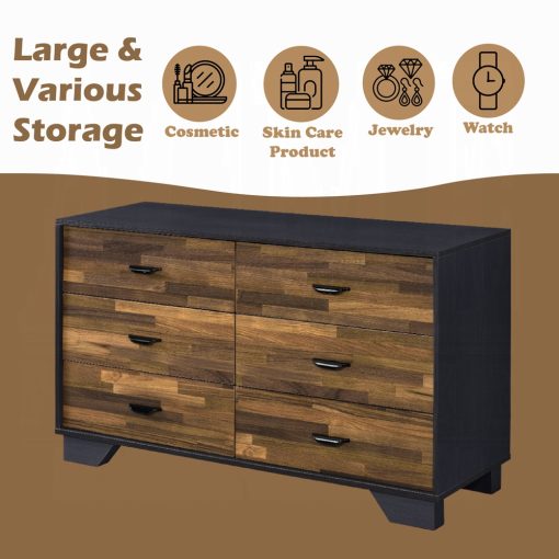 Acme Eos Walnut & Black Dresser - Image 8