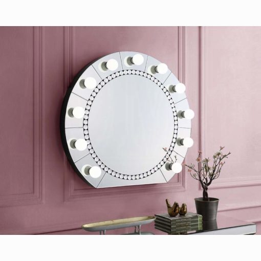 Acme Farai Mirrored & Faux Crystal Diamonds Accent Mirror