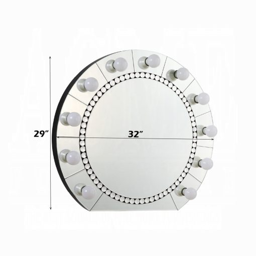 Acme Farai Mirrored & Faux Crystal Diamonds Accent Mirror - Image 4