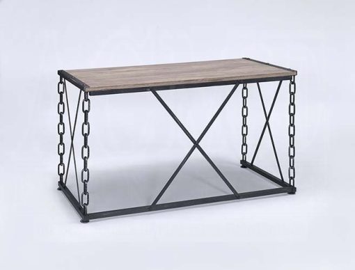 Acme Jodie Rustic Oak & Antique Black Console Table(Same 92248) - Image 2