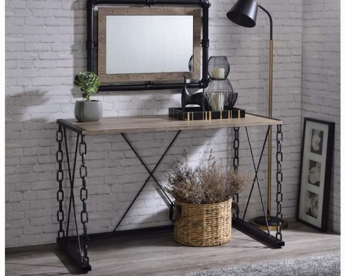 Acme Jodie Rustic Oak & Antique Black Console Table(Same 92248)