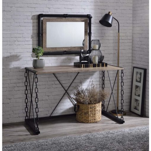 Acme Jodie Rustic Oak & Antique Black Console Table(Same 92248)