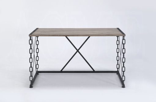 Acme Jodie Rustic Oak & Antique Black Console Table(Same 92248) - Image 4