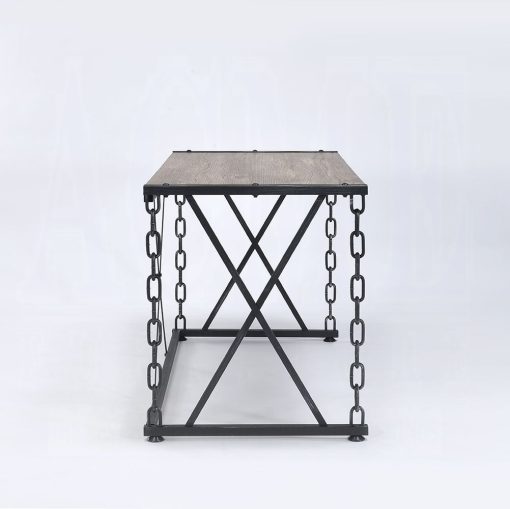 Acme Jodie Rustic Oak & Antique Black Console Table(Same 92248) - Image 5