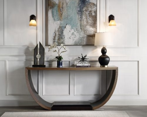 Acme Maceo Black & Gold Console Table